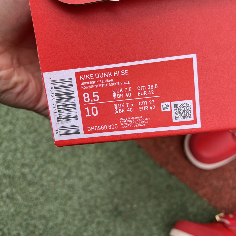 Nike Dunk High First Use Red