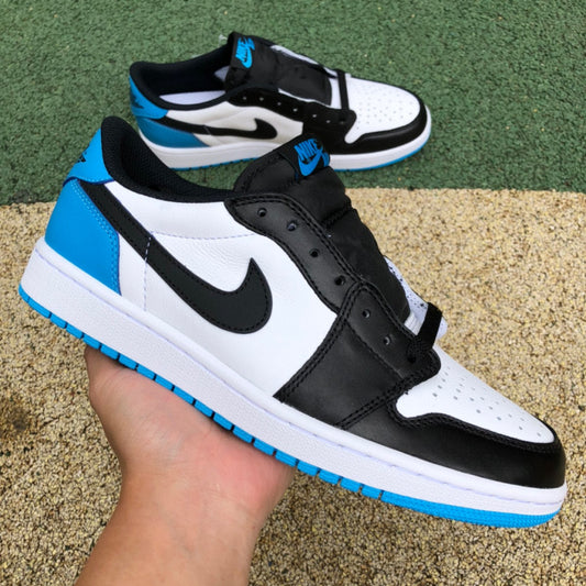 Jordan 1 Retro Low OG Black Dark Powder Blue