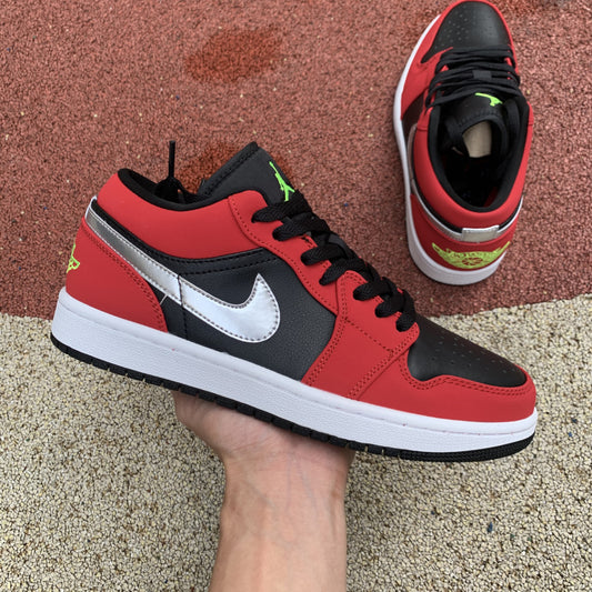 Jordan 1 Low Black Green Pulse Gym Red