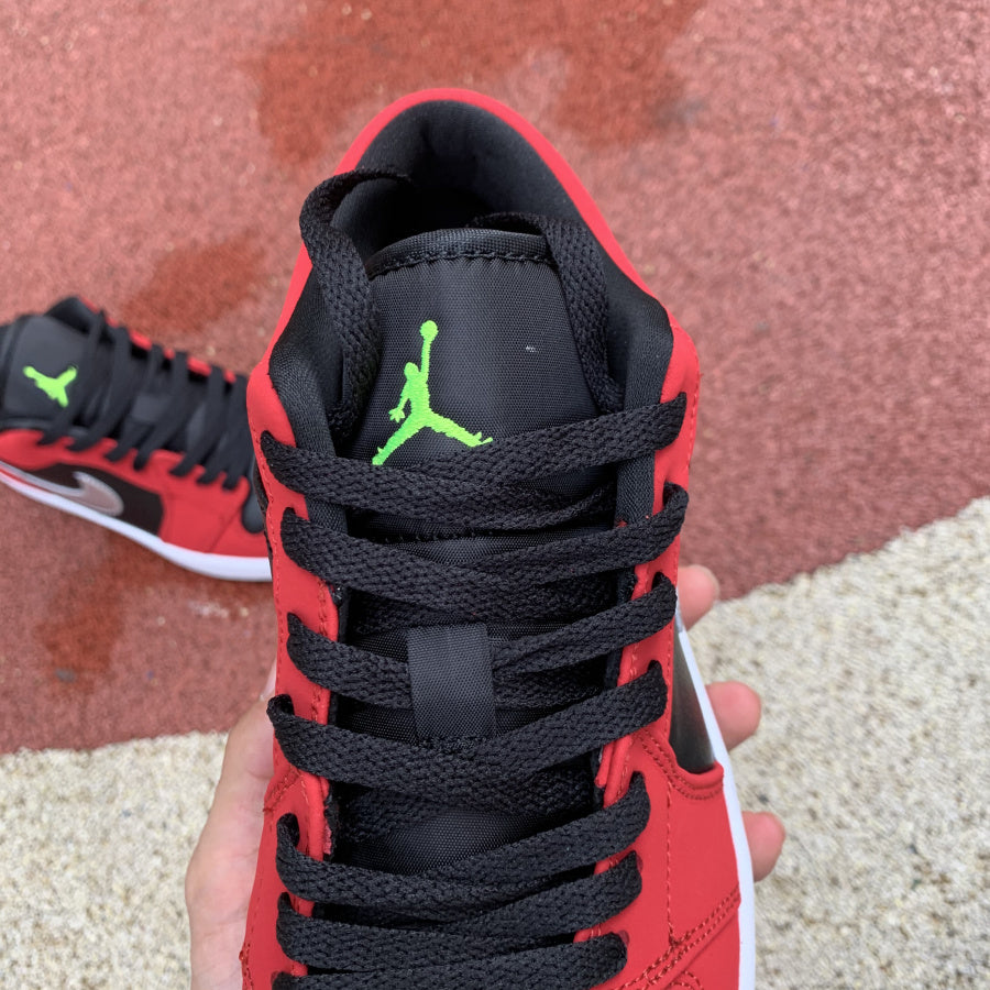 Jordan 1 Low Black Green Pulse Gym Red