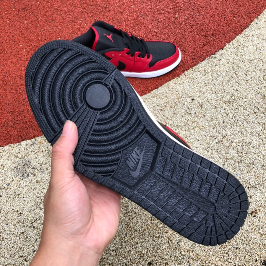 Jordan 1 Low Reverse Bred Pebbled Swoosh