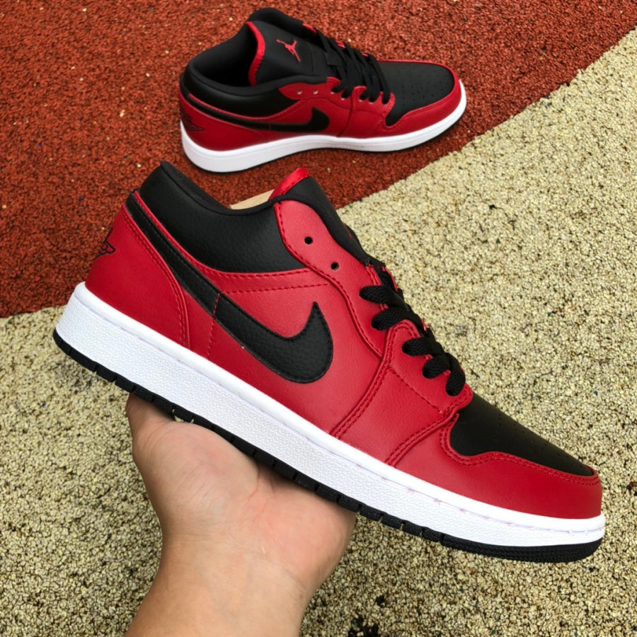 Jordan 1 Low Reverse Bred Pebbled Swoosh