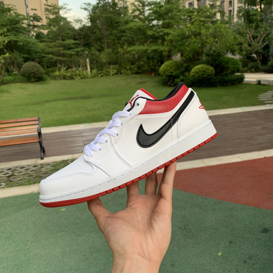 Jordan 1 Low White University Red Black