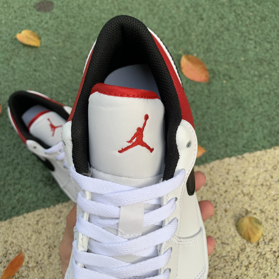 Jordan 1 Low White University Red Black