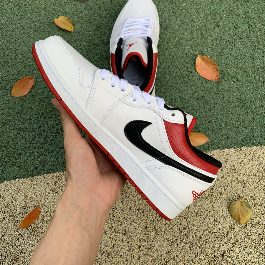 Jordan 1 Low White University Red Black