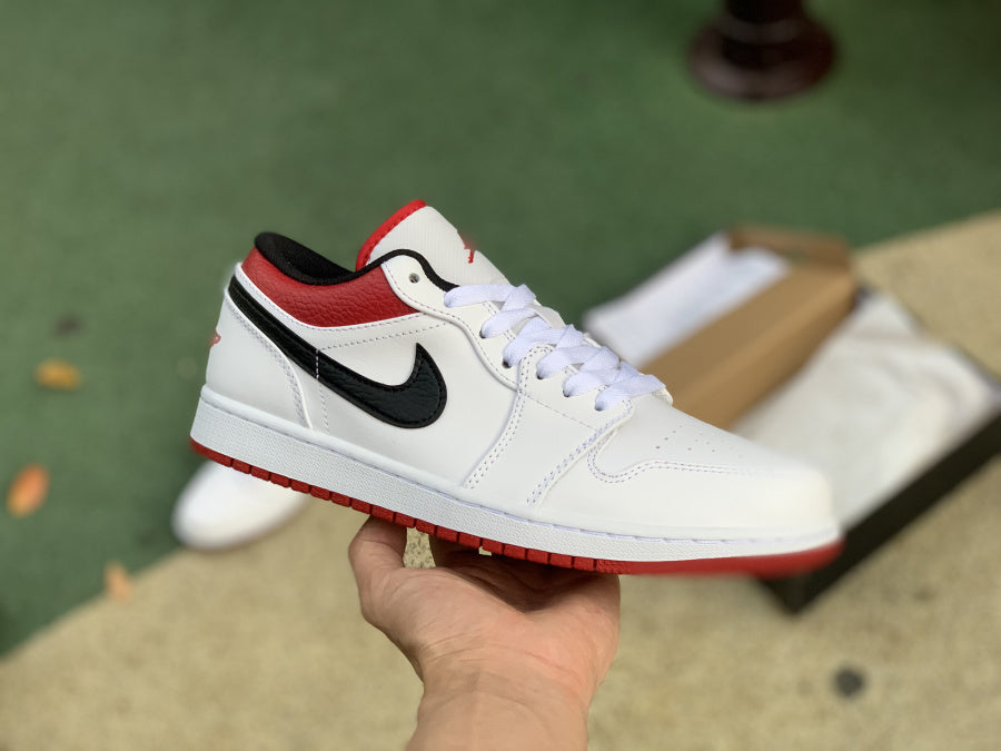 Jordan 1 Low White University Red Black