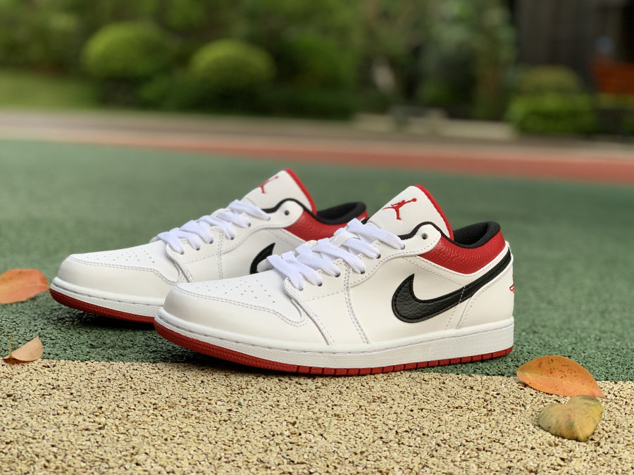 Jordan 1 Low White University Red Black