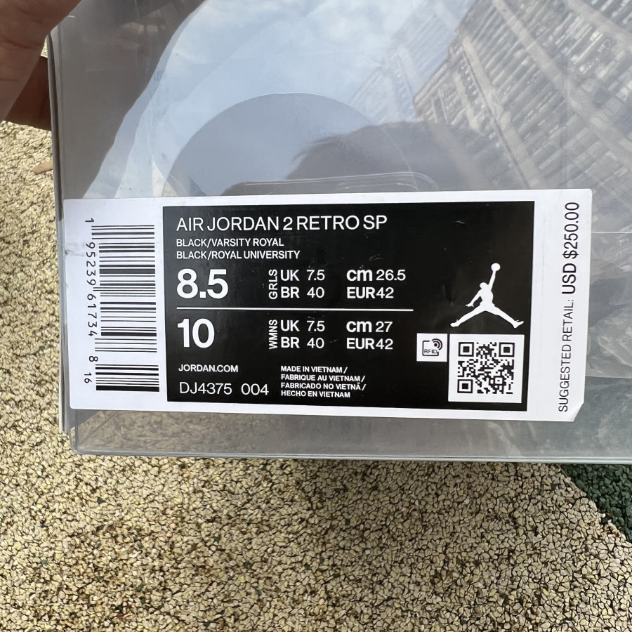 Jordan 2 Retro Low SP Off-White Black Blue