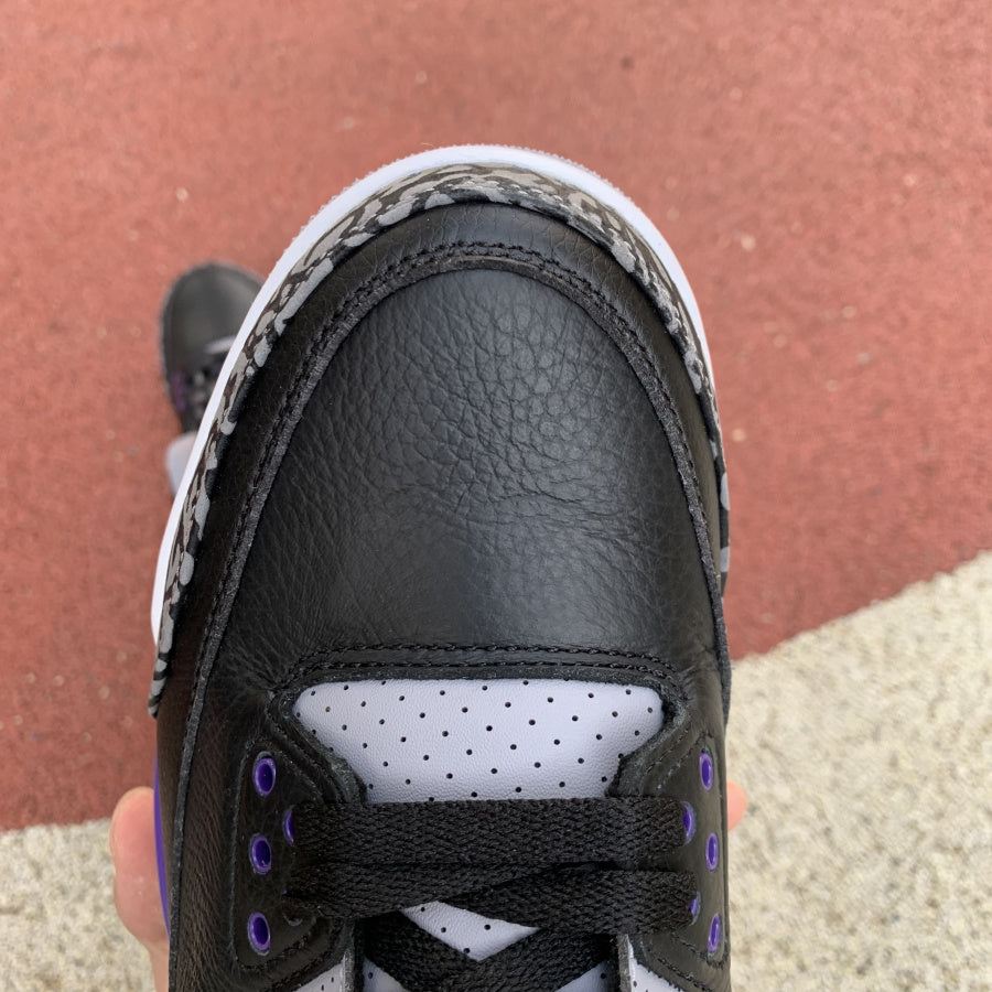 Jordan 3 Retro Black Court Purple