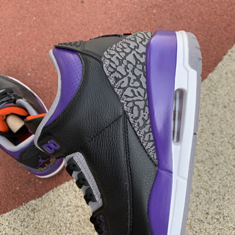 Jordan 3 Retro Black Court Purple