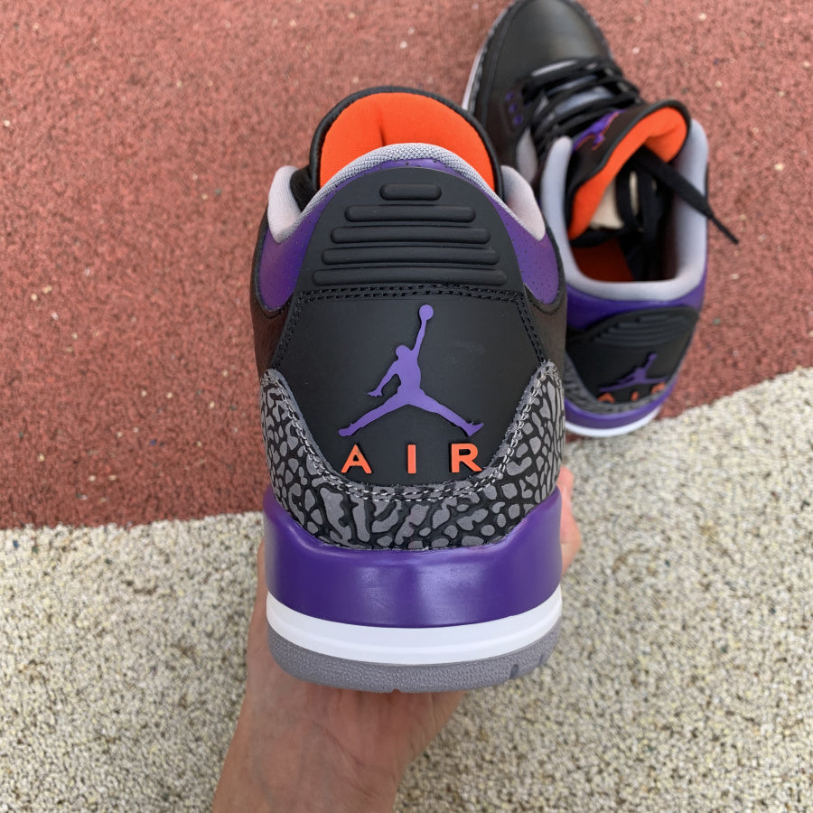 Jordan 3 Retro Black Court Purple