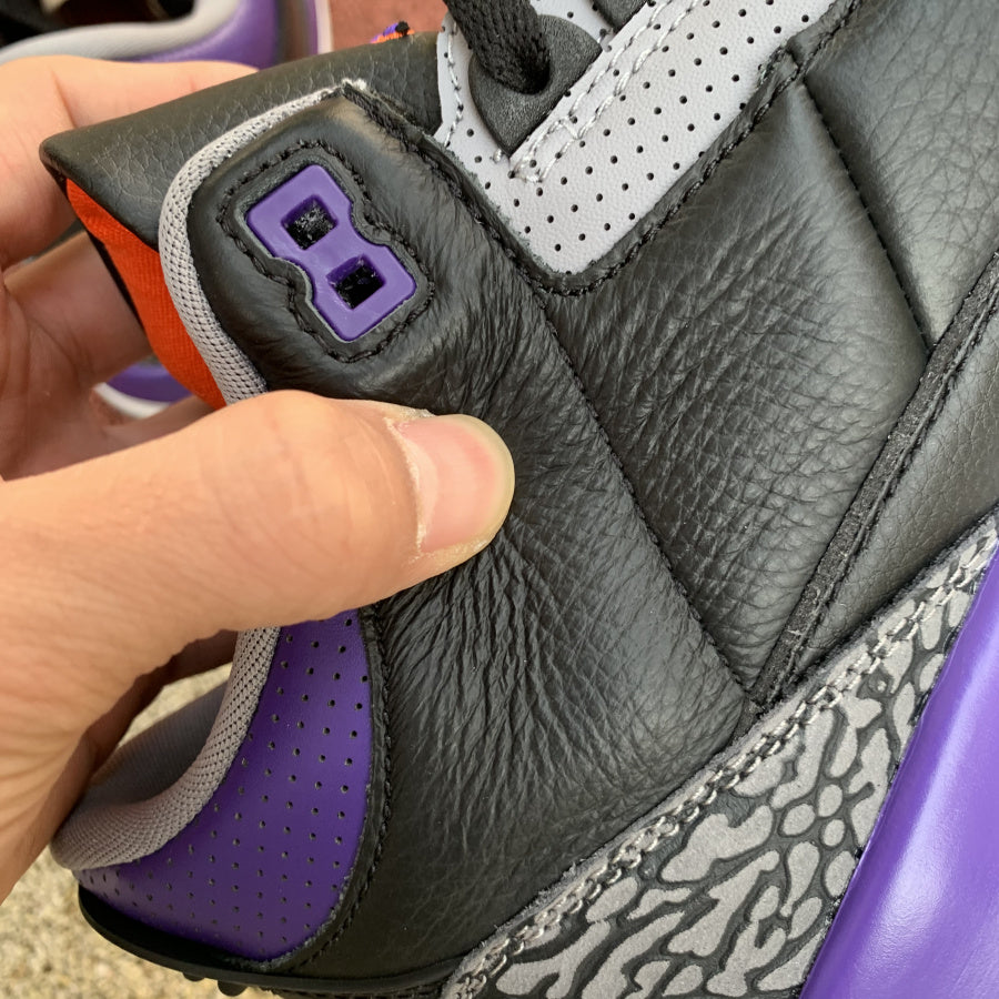 Jordan 3 Retro Black Court Purple