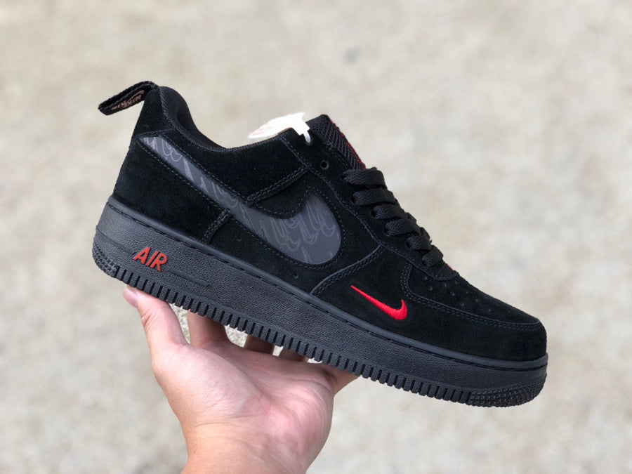 Nike Air Force 1 Low Multi-Swoosh Black Orange