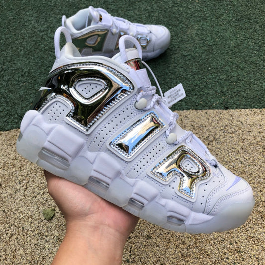 Nike Air More Uptempo Chrome White