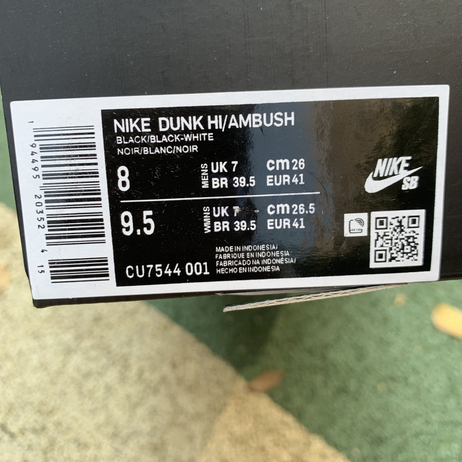 Nike Dunk High Ambush Black White